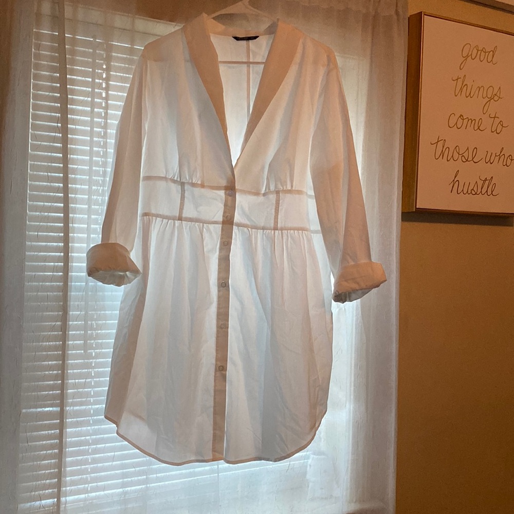 White sheer dress